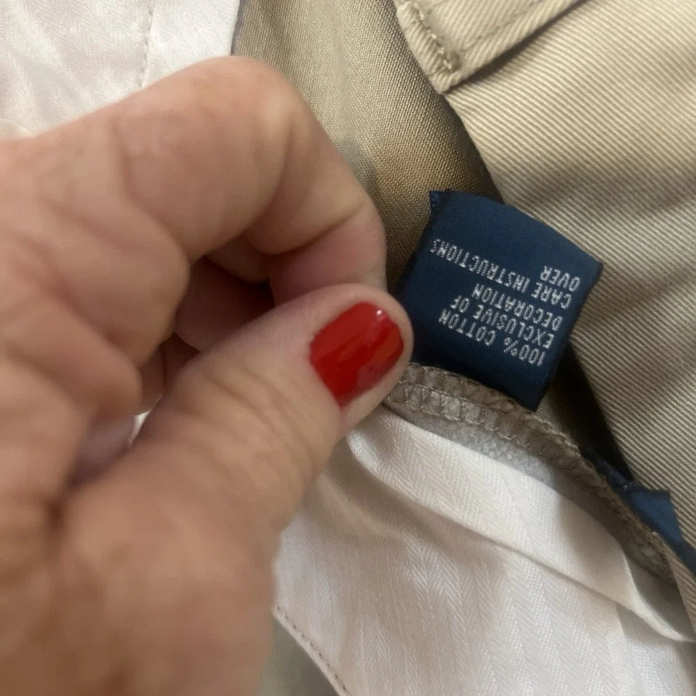 Polo Ralph Lauren Ethan Pleated Khaki Pants Men 40x30 Beige Cotton Canvas Chinos